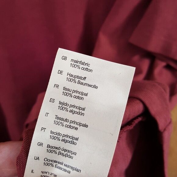 SCOTCH & SODA Shirt Mens Small Burgundy Pullover Vintage Wash Loose Fit Tee - Picture 6 of 9